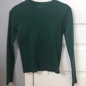 Brandy Melville Green tight fit long sleeve